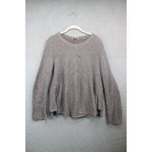 Lucky Brand Long Bell Sleeve Sweater-Wool-Cashmere-Size XL-Chiffon Lined-Preppy